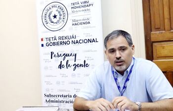 Marco Elizeche, viceministro de administración financiera.