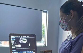 La veterinaria María Soledad Sánchez Duarte especialista en ecografía o ultrasonografía (USG).