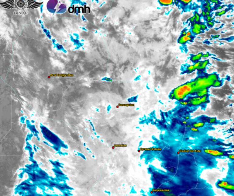 Mapa satelital de Meteorología.