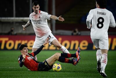Milan solo pudo empatar con el Genoa.