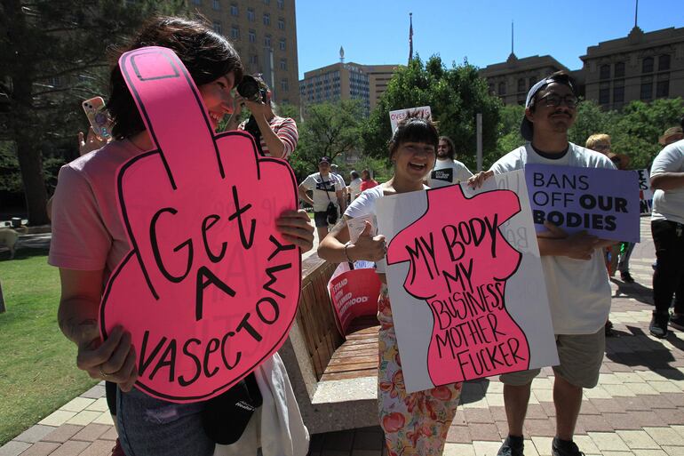 Una manifestación en defensa del aborto libre en la ciudad de El Paso, Texas (Estados Unidos). 