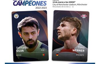 Presentación del partido de vuelta de los octavos de final de la Liga de Campeones 2022-2023 entre el Manchester City y el RB Leipzig del martes 14 de marzo - AFP / AFP