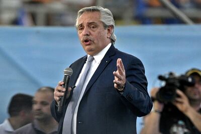 Presidente argentino Alberto Fernández.