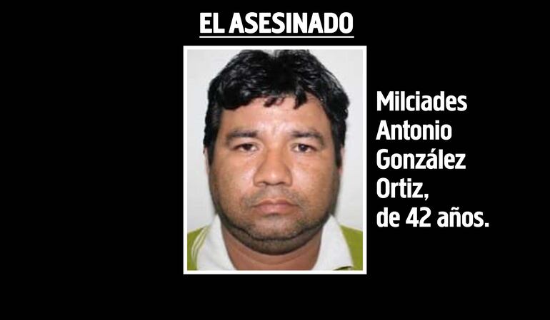 Milciades Antonio González Ortiz, asesinado.