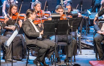 El violinista venezolano José Tadeo Oliveira, durante uno de los conciertos con la OSN, que se podrá ver hoy.