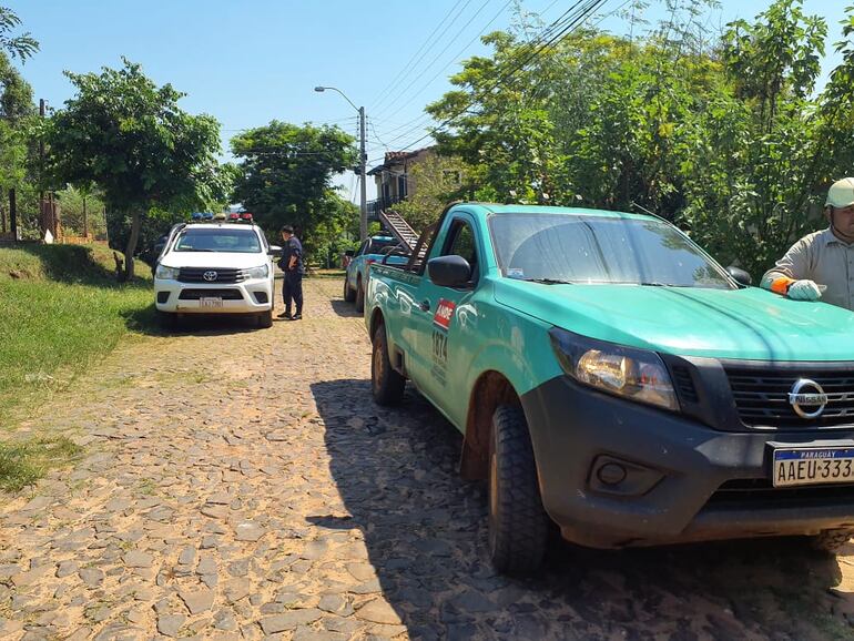 Sitio en donde se realizó la intervención de la ANDE.