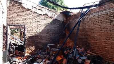 Incendio en vivienda de San Lorenzo.