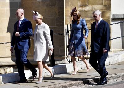 El príncipe Andrés, duque de York (último de la derecha), en una de sus últimas apariciones públicas.