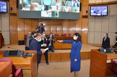 Seifart, prestando juramento esta mañana.