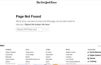 El portal de The New York Times fue uno de los afectados.