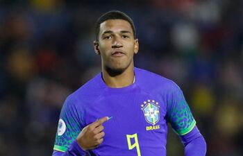 Kauá Elías, goleador de Brasil y del Sudamericano con 5 tantos.