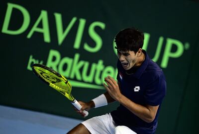 Adolfo Daniel Vallejo juega el torneo 25M de Santa Fe, Argentina.