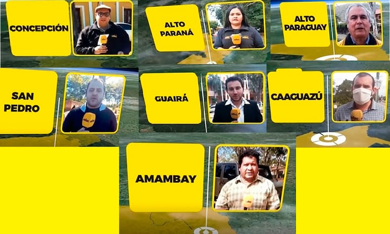 Los corresponsales en distintos puntos del país son los ojos y oidos que potencian a ABC TV.