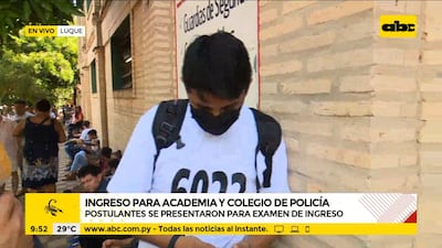 En el examen para aspirantes a policía cada pregunta vale un punto en materias como matemáticas, castellano, guaraní, Constitución Nacional, Código de la Niñez, historia y ciencias sociales.
