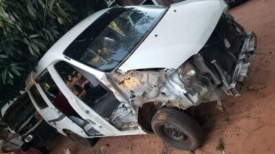 El vehículo recuperado en Santani ya estaba siendo desarmado cuando los intervinientes llegaron en el lugar