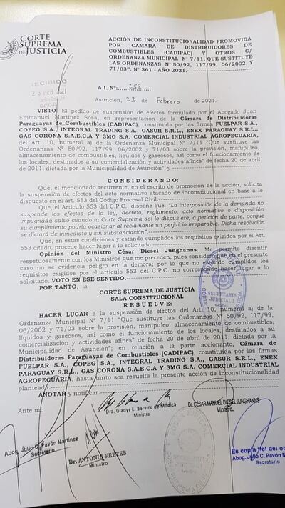 Otorgan medida cautelar  hasta resolver acción de inconstitucionalidad.