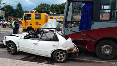 accidente bus Ypacaraí