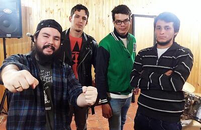 Integrantes de la agrupación nacional Los Colvin.