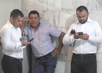 Reinaldo Chaparro (izq.), Lucio Romero y Nery Franco.