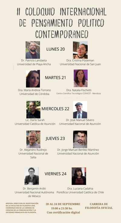 II Coloquio Internacional de Pensamiento Político Contemporáneo