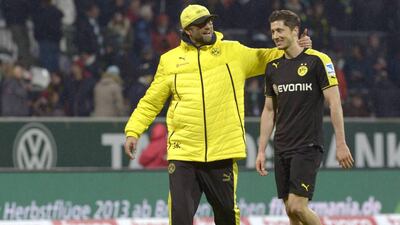 Klopp y Lewandowski coincidieron en el Borussia Dortmund.