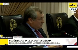 Eugenio Jiménez Rolón acepta vicepresidencia segunda de la Corte