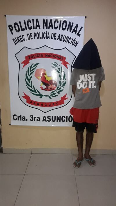 Denis Tomás Jiménez Benegas, de 19 años ,detenido.
