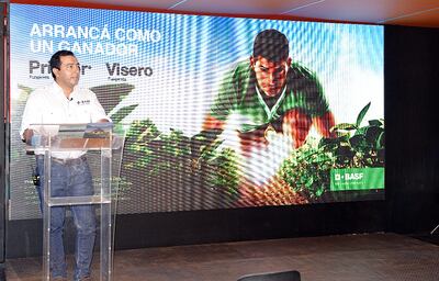 El Visero fue uno de los nuevos productos presentados por Basf, en el XXI Agroshow Copronar, realizado en Naranjal.