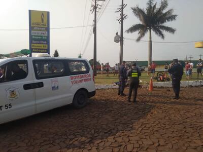 El accidente falta se produjo al costado de la ruta PY06, en Santa Rita.