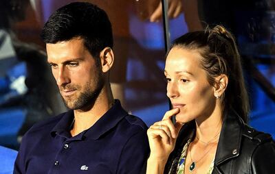 El tenista serbio y su esposa Jelena durante el Adria Tour. Ambos positivos. Foto: AFP