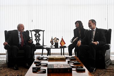 El presidente brasileño, Luiz Inácio Lula da Silva, y el rey de España, Felipe VI, discutieron sobre la relación bilateral, Europa y Latinoamérica, en una reunión celebrada este lunes en Brasilia, un día después de la investidura del líder progresista.