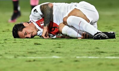Gianluca Lapadula es la duda en Perú para el partido del domingo.