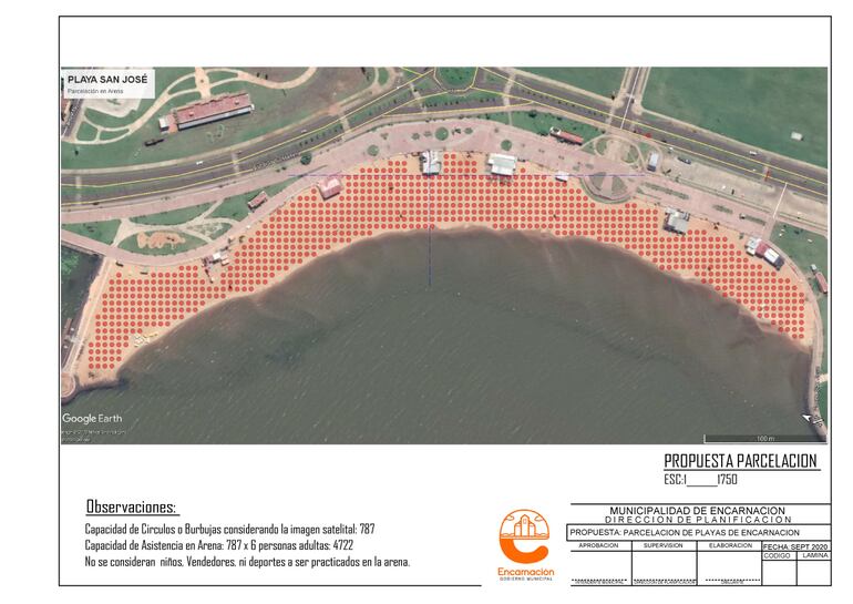 En la playa San José se proyectan 787 burbujas.