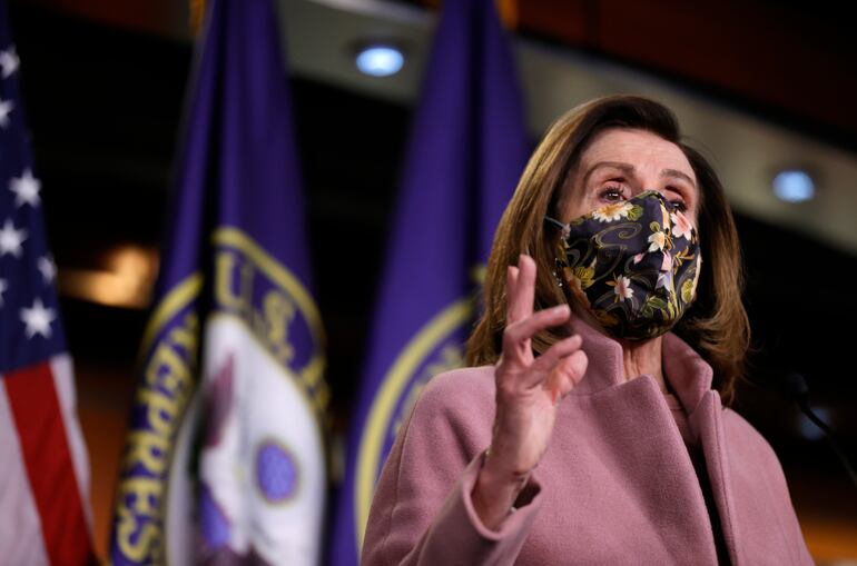 Nancy Pelosi, líder de la Cámara Baja del Congreso estadounidense.