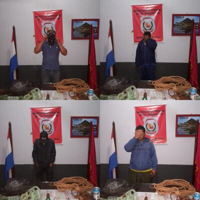 Los cuatro presuntos abigeos, todos ellos del distrito de Quiindy, que deben guardar reclusión en la Cárcel de Misiones, de acuerdo a la orden judicial.