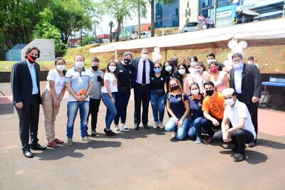 El intendente Miguel Prieto visitó a los emprendedores.