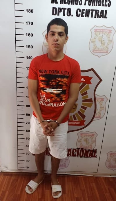 Bruno Arístides Fernández Sandoval, de 24 años, detenido.
