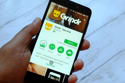 Grindr, la app para chats gay.