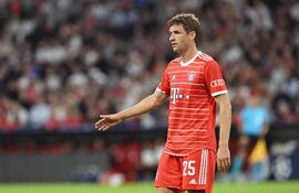 Thomas Müller, durante el partido de Bayern contra Barcelona del martes pasado.