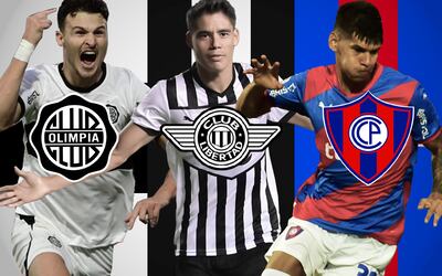 Olimpia, Libertad y Cerro Porteño, representantes en la Libertadores.
