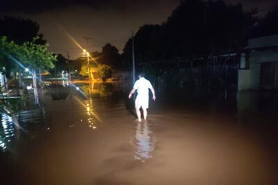 El barrio Mitâ'i en San Lorenzo quedó inundado tras las lluvias.