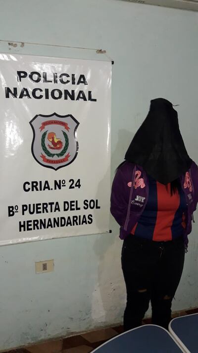 La mujer fue detenida por agentes de la comisaría 24 de Hernandarias.