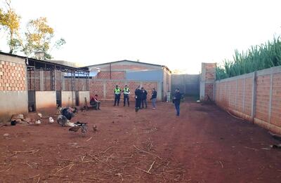 La comitiva realizó la intervención en una granja situada en Minga Guazú.