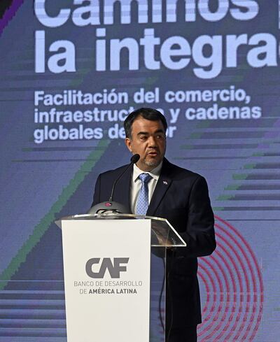 Óscar Llamosas, ministro de Hacienda, en la presentación del Reporte Economía y Desarrollo 2021.