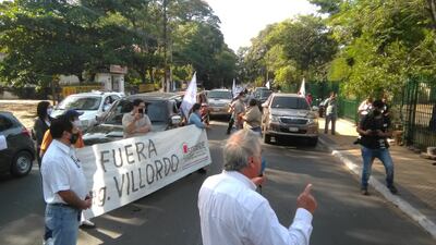 Manifestación frente a la ANDE
