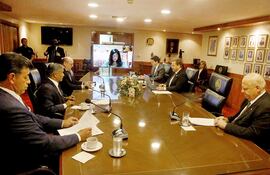 Sesión extraordinaria de la Corte Suprema de Justicia de hoy.