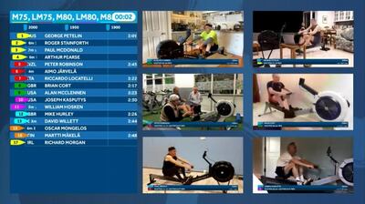 Oscar Mongelós con sus 92 años fue segundo en el Mundial de Remo Indoor