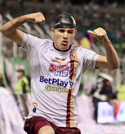 Gustavo Ramirez, paraguayo goleador del Tolima de Colombia.