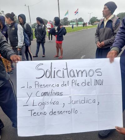 Indígenas de Canindeyú piden presencia del presidente del Indi en Canindeyú.
