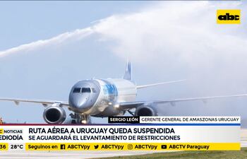 Ruta aérea con Uruguay queda suspendida